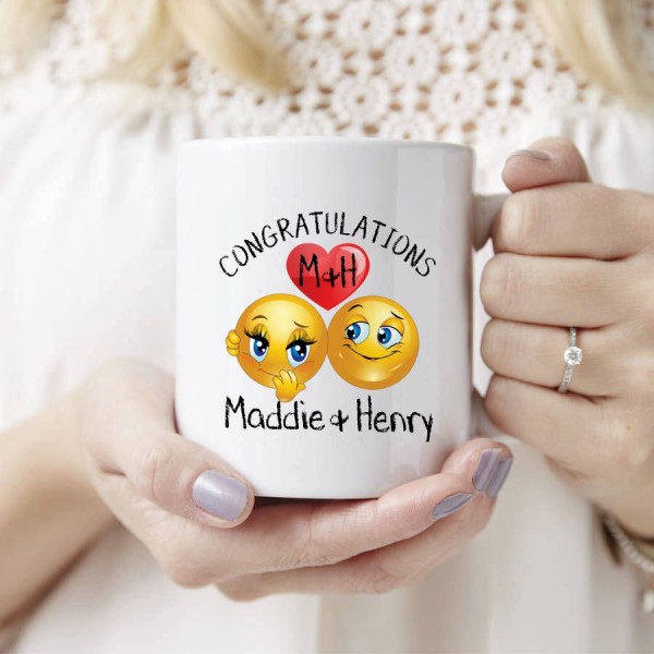 Pair Of Cute Couples Personalised Coffee Mug - Maddie Design 